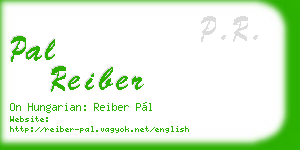 pal reiber business card