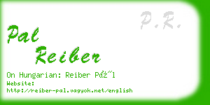 pal reiber business card